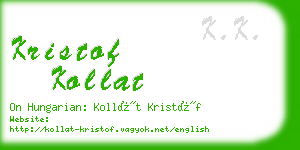 kristof kollat business card